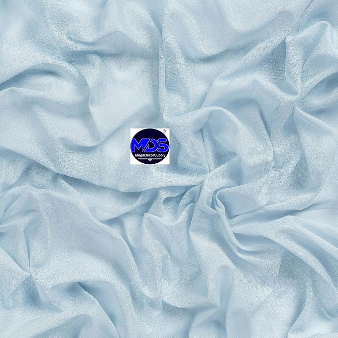 MDS Halloween Chiffon Draping Fabric - 1 Panel, 30" Wide x 20ft Long - Sheer Spooky Arbor & Canopy Drapery for Haunted House Backdrops, Party Ceilings, DIY Costumes & Themed Events - Baby Blue